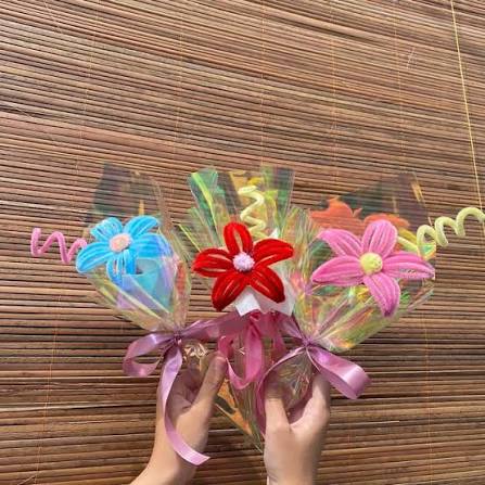 Buket Wisuda Kawat Bulu Mix
