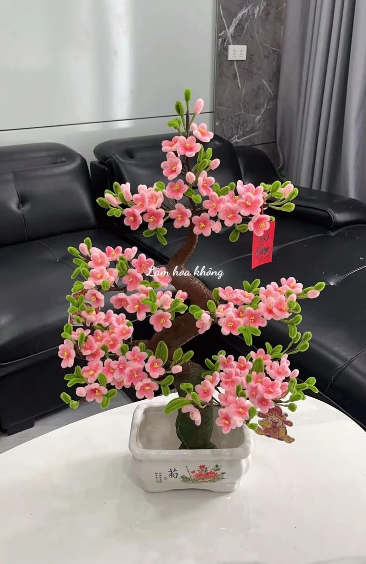 bunga pink hiasan rumah