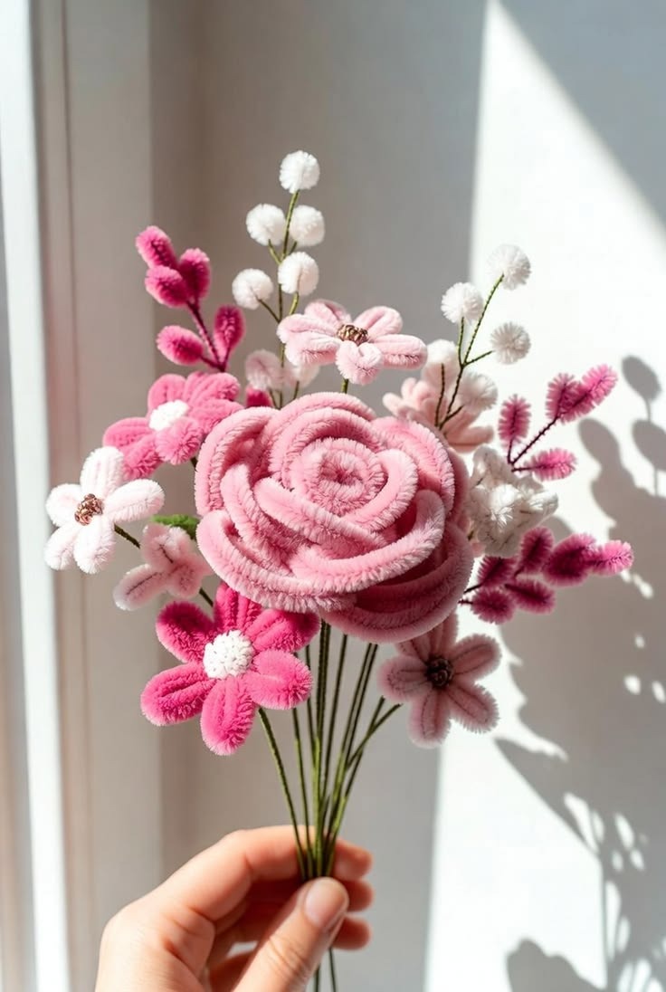 Colorful Pipe Cleaner Flower Craft